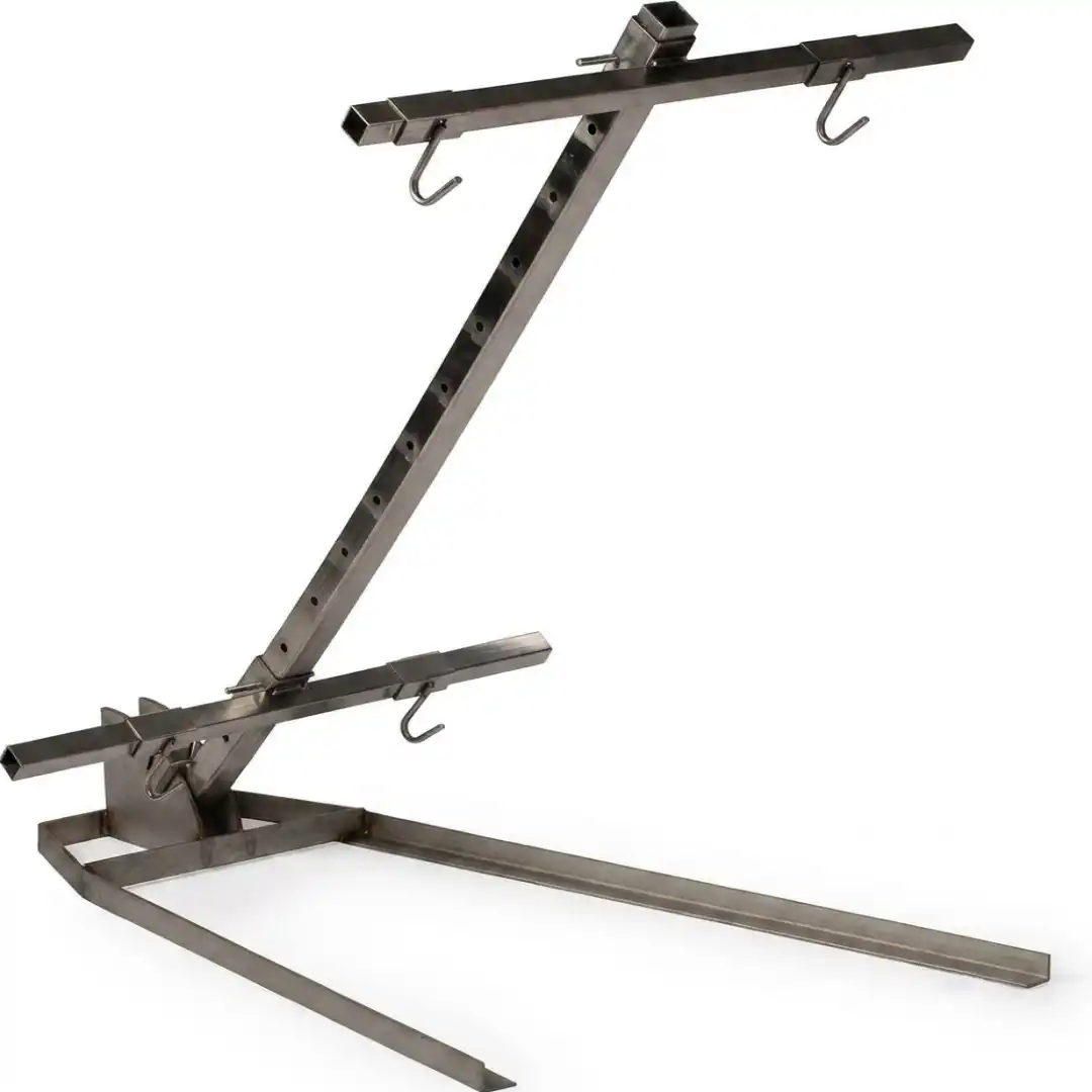 un asador patagónico de acero inoxidable. · cb-19-2 · Reino Parrilla