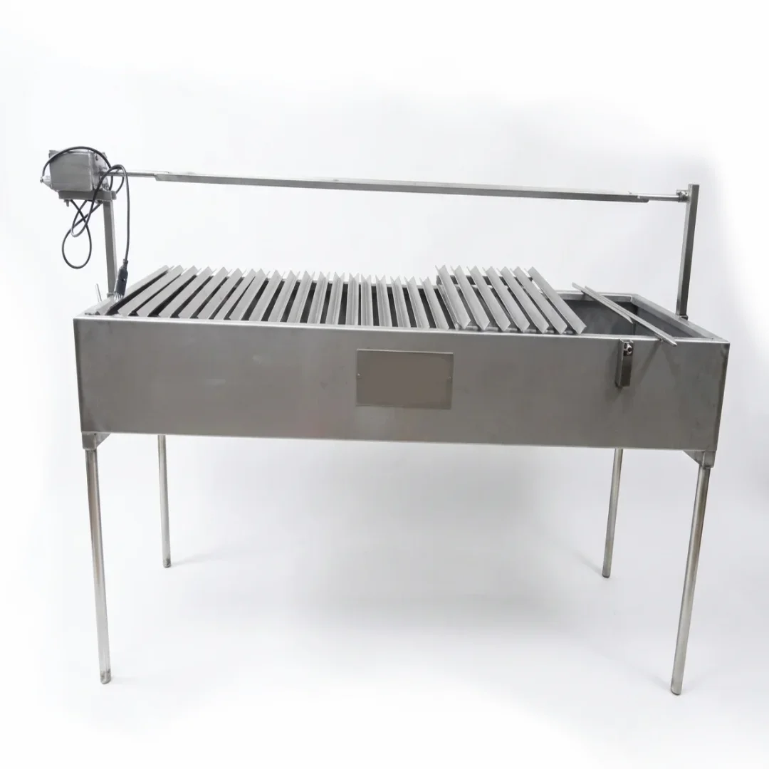 Pancho cajón plegado parrilla V + asador largo + spiedo motor 60ktyz · cb-34 · Reino Parrilla