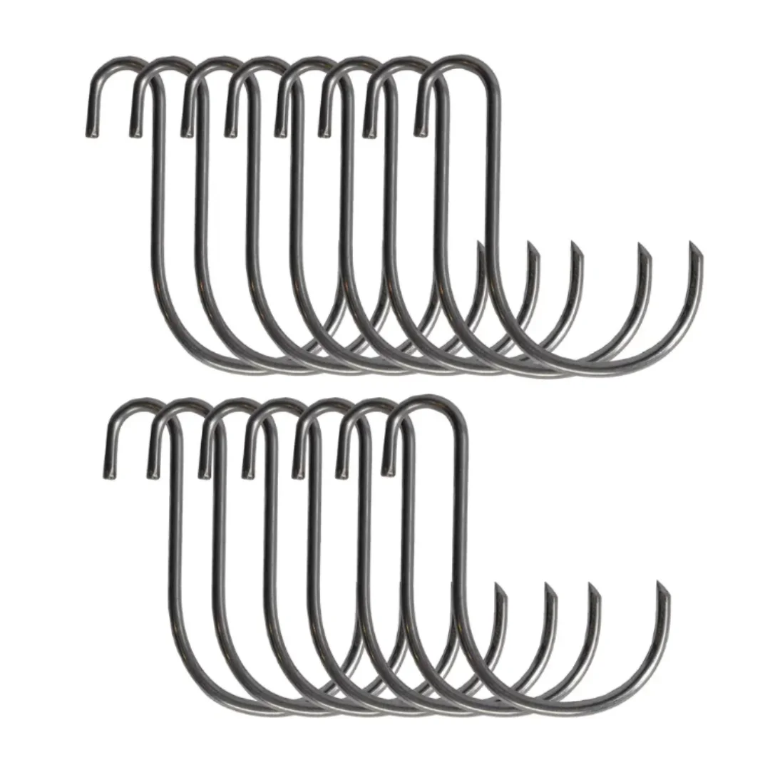 Set diez ganchos para ahumador · acero inoxidable