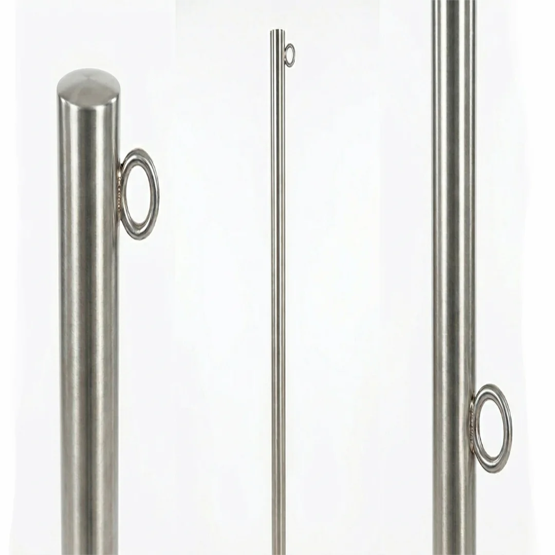 un màstil de acero inoxidable para banderas. · cb-16-11 · Reino Parrilla