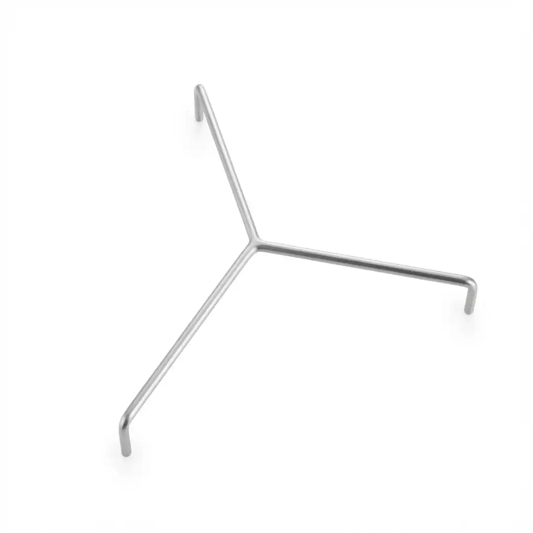 Un triple de barra maciza redonda inoxidable para ahumador. · cb-68 · Reino Parrilla